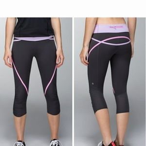 Lululemon BLACK RUN PACE RUCHED SIDE LEG ACCENT 6